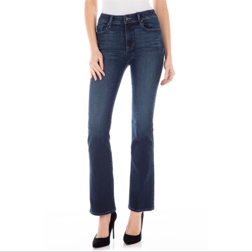 Fidelity denim high rise slim strait Cher Bali blue jeans